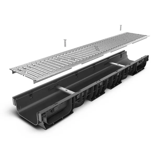 תעלת ניקוז BASE 150P עם רשת פלדה מגלוונת